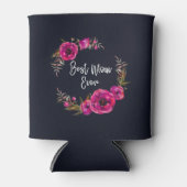 Rafraîchisseur Pour Canette Poppies florales rose Fuchsia Wreath Meilleure mam (Devant)