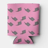 Rafraîchisseur Pour Canette Portable gris avec logo d'oiseau (Devant)