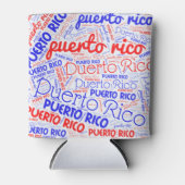 Rafraîchisseur Pour Canette Porto Rico Word Cloud (Devant)