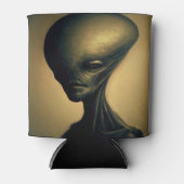 Rafraîchisseur Pour Canette Portrait Alien tiré à la main (Devant)
