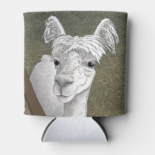 Rafraîchisseur Pour Canette Portrait Alpaca 2 (Devant)