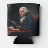 Rafraîchisseur Pour Canette Portrait de pouce Benjamin Franklin à la Maison Bl (Devant)