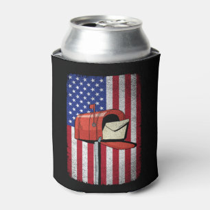 Rafraîchisseur Pour Canette Postal Worker Vintage American Flag Postal Service