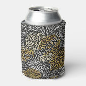 Rafraîchisseur Pour Canette Poster de animal mixte Zebra Leopard Tiger Impress (Can devant)