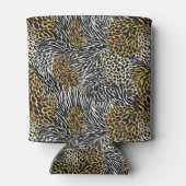 Rafraîchisseur Pour Canette Poster de animal mixte Zebra Leopard Tiger Impress (Dos)