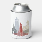 Rafraîchisseur Pour Canette Poster de la silhouette Reykjavik V2 (Can devant)