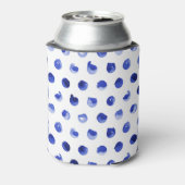 Rafraîchisseur Pour Canette Pot Polka : bleu cobalt géométrique (Can Dos)