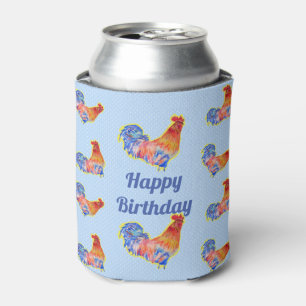 Rafraîchisseur Pour Canette Poulet rouge - Hommes Joyeux Anniversaire
