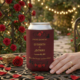 Rafraîchisseur Pour Canette Pour toujours Enchanté Mariage Personnalisé Marron