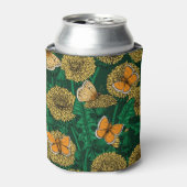 Rafraîchisseur Pour Canette Pré de Dandelion sur vert foncé (Can devant)