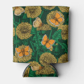 Rafraîchisseur Pour Canette Pré de Dandelion sur vert foncé (Devant)