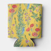 Rafraîchisseur Pour Canette Pré fleur sauvage : Aquarelle Peinture sans joint. (Devant)