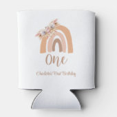 Rafraîchisseur Pour Canette Premier anniversaire Bohème Floral Rainbow Pastel (Dos)