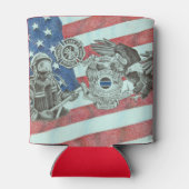 Rafraîchisseur Pour Canette Premier répondeur patriotique (Dos)