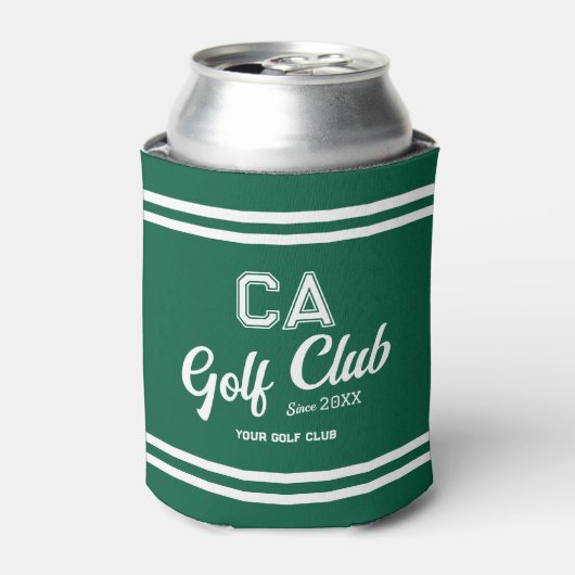 Rafraîchisseur Pour Canette Preppy Green Golf Club Custom Crest Party (Can devant)