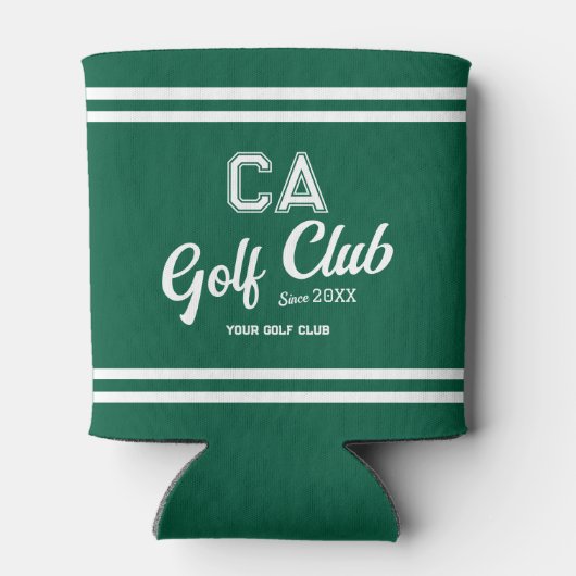 Rafraîchisseur Pour Canette Preppy Green Golf Club Custom Crest Party (Dos)