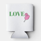 Rafraîchisseur Pour Canette Preppy Love Pickleball rose (Dos)