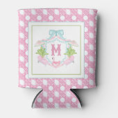 Rafraîchisseur Pour Canette Preppy Palm Beach Monogram Crest (Devant)