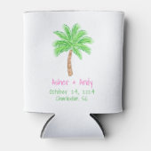 Rafraîchisseur Pour Canette Préppy Tropical Pam Tree Wedding Favor (Devant)