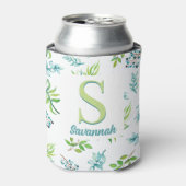 Rafraîchisseur Pour Canette Pretty Watercolor Floral Garden Personalized (Can devant)