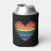 Rafraîchisseur Pour Canette Pride Rainbows Heart Print LGBT Gay pride (Can devant)