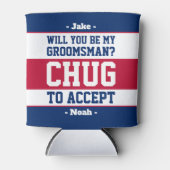 Rafraîchisseur Pour Canette Proposition du Groomsman Chug pour accepter Rouge (Devant)