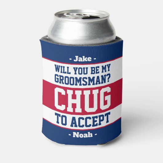 Rafraîchisseur Pour Canette Proposition du Groomsman Chug pour accepter Rouge (Can Dos)