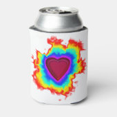 Rafraîchisseur Pour Canette Psychédélique Aura double coeur (Can Dos)