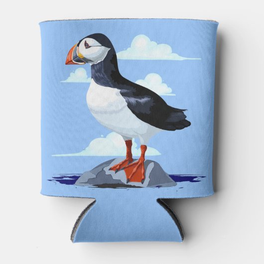 Rafraîchisseur Pour Canette Puffin Cute Oiseau de mer Atlantique (Devant)