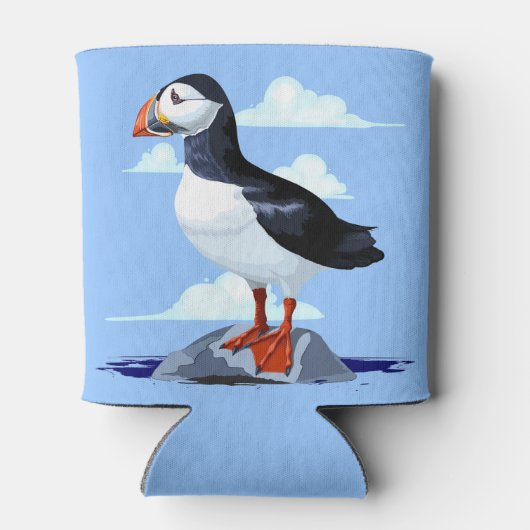 Rafraîchisseur Pour Canette Puffin Cute Oiseau de mer Atlantique (Dos)