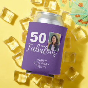 Rafraîchisseur Pour Canette Purple 50 et fabuleux 50e anniversaire Photo