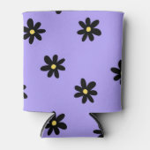 Rafraîchisseur Pour Canette Purple Black Floral Élégant & Boisson Chic (Devant)