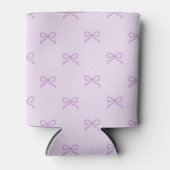 Rafraîchisseur Pour Canette Purple Bow Pattern Pastel Modern Party Accessory (Devant)