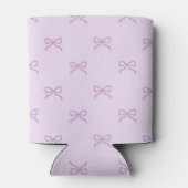 Rafraîchisseur Pour Canette Purple Bow Pattern Pastel Modern Party Accessory (Dos)