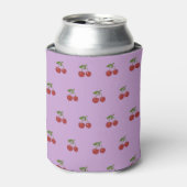Rafraîchisseur Pour Canette Purple Cherry Pattern Fresh Fruit Modern Party (Can devant)