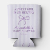 Rafraîchisseur Pour Canette Purple Coquette Bow Pastel Baby shower Favoriser (Dos)