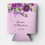 Rafraîchisseur Pour Canette Purple Floral Wedding (Devant)