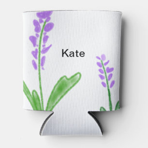 Rafraîchisseur Pour Canette Purple lavande florale aquarelle ajouter nom cu