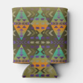 Rafraîchisseur Pour Canette Purple, Or, Motif Tribal Aqua peut refroidir (Dos)