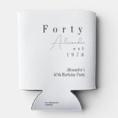 Rafraîchisseur Pour Canette Quarante minimum 40e fête d'anniversaire Favor (Dos)