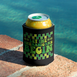 Rafraîchisseur Pour Canette Que les Shenanigans commencent Irish Groovy Rétro