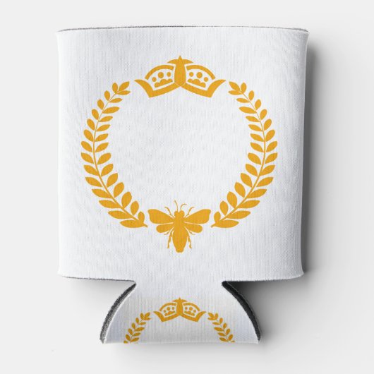 Rafraîchisseur Pour Canette Queen Bee. Laurel avec Bee et Crown (Devant)