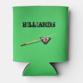 Rafraîchisseur Pour Canette Queue de billard et boules de billard (Devant)