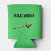 Rafraîchisseur Pour Canette Queue de billard et boules de billard (Dos)