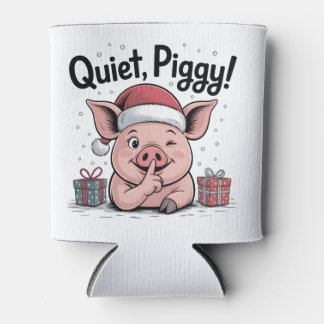 Rafraîchisseur Pour Canette Quiet Piggy Christmas Santa hat Democratic