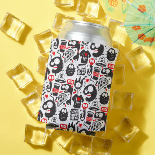 Rafraîchisseur Pour Canette Quirky Black et Red Monster Doodles