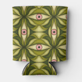Rafraîchisseur Pour Canette Quirky Rose Eyes Et Vert Botanical Motif (Devant)