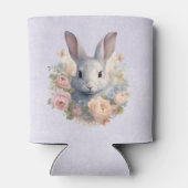Rafraîchisseur Pour Canette Rabbit Surrounded by Pastel Flowers Cute (Dos)