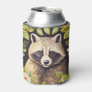 Rafraîchisseur Pour Canette Raccoon et feuilles verts inspirés de William Morr