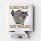 Rafraîchisseur Pour Canette Raccoon - Live Fast Eat Trash (Dos)
